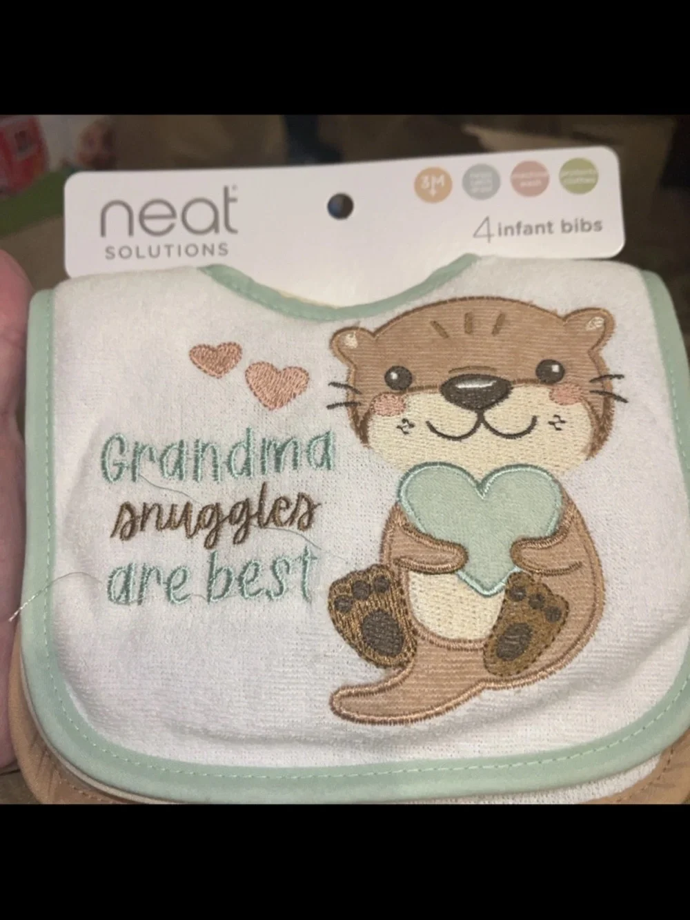 Neat Solutions New Neutral Infant Baby Bibs 2-4pk Grandma 1-5 Pk Newborn